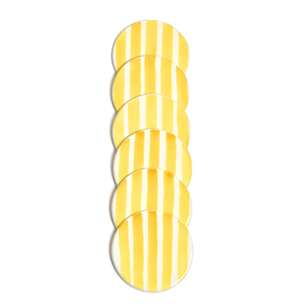 Dessous de verre | Jaune Linhas - Image 4