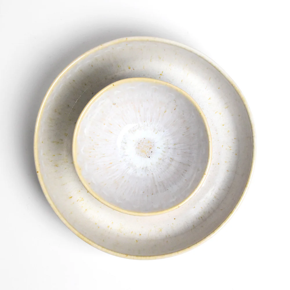 Plat de service rond | Blanc audacieux - Image 6